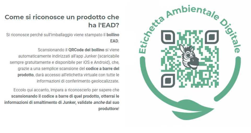 raccolta differenziata etichetta ambientale digitale